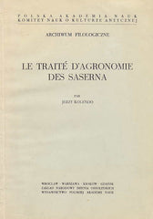 Jerzy Kolendo, Le Traite D'Agrnomie des Saserna, Archiwum Filologiczna, Polska Akademia Nauk, Komite Nauk o Kulturze Antycznej, Wydawnictwo Polskiej Akademii Nauk 1973